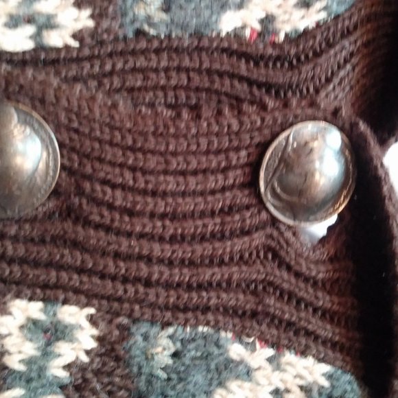 Ralph Lauren Nordic Ski Brown Sweater 89% Cotton, 5% Linen, 5% Silk, 1% Cashmere - Picture 4 of 9